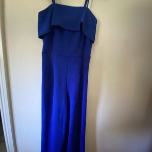 blue jumpsuit